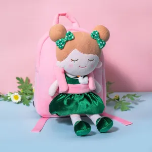 Personalized Dark Green Doll and Bag