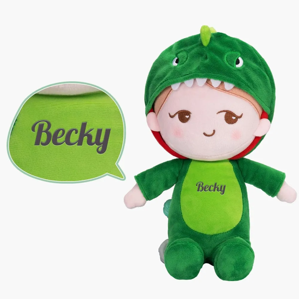 Personalized Green Dinosaur Doll