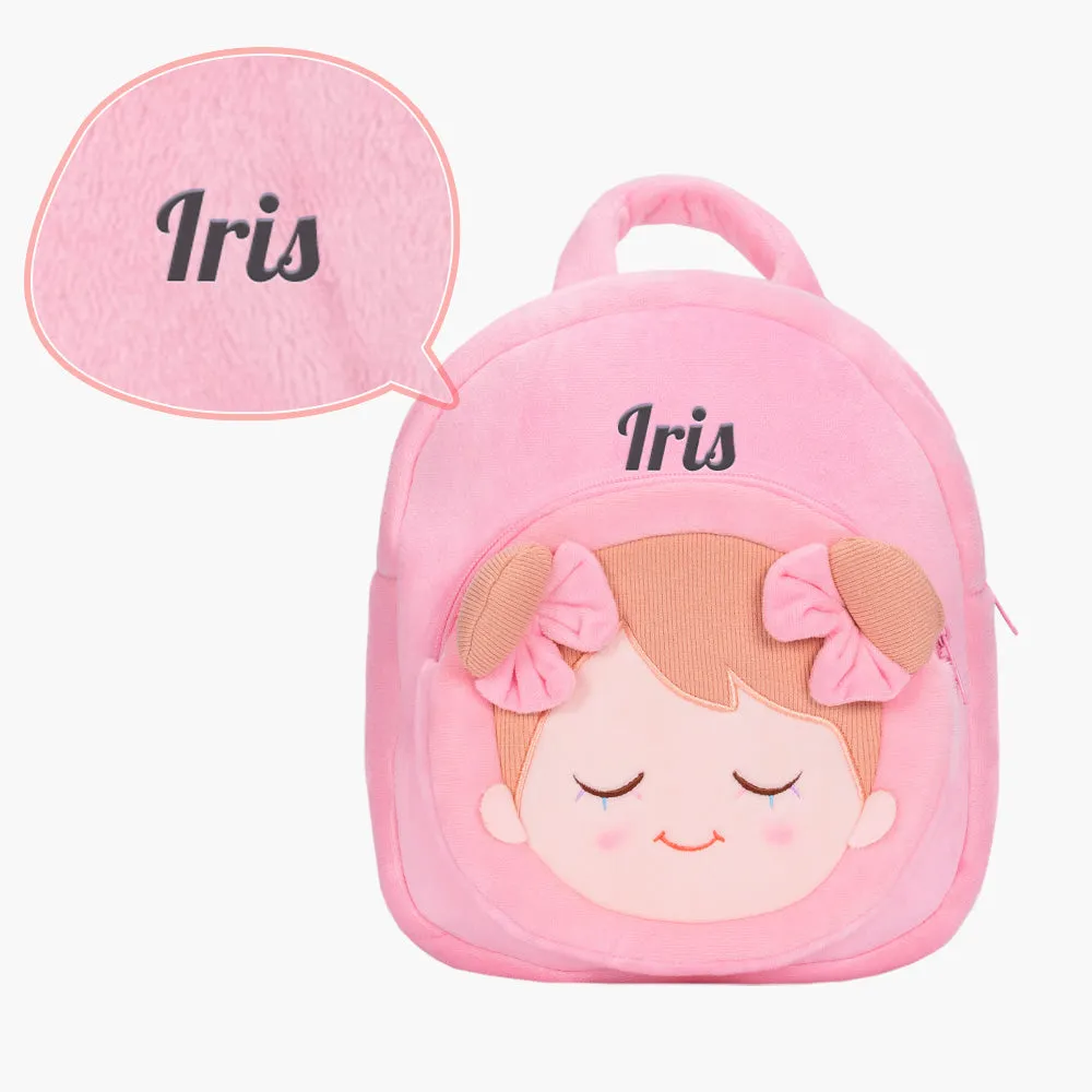 Personalized Iris Red Cherry Girl Doll   Backpack