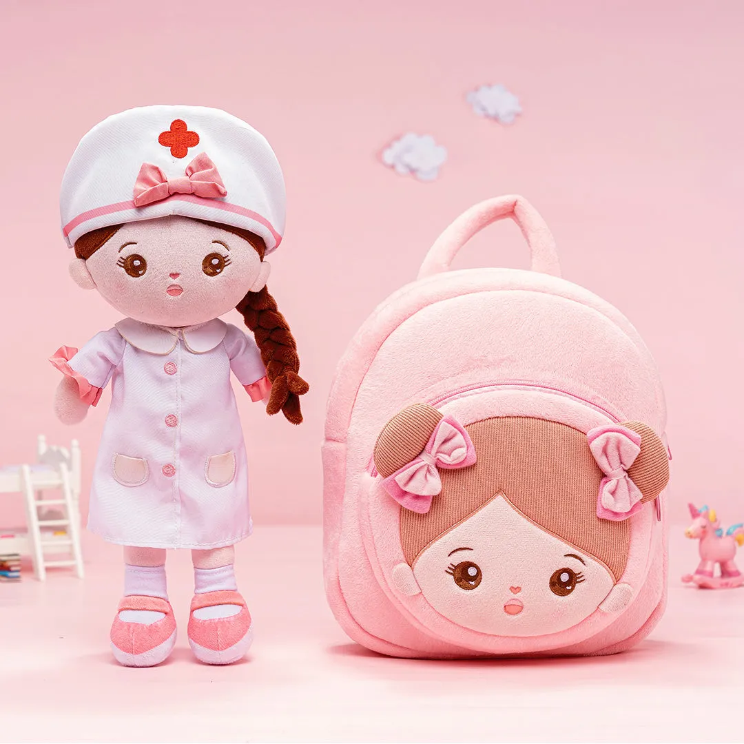 Personalized Nurse Girl Doll   Backpack