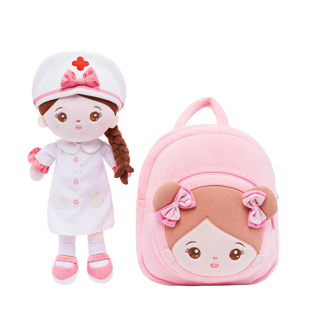 Personalized Nurse Girl Doll   Backpack