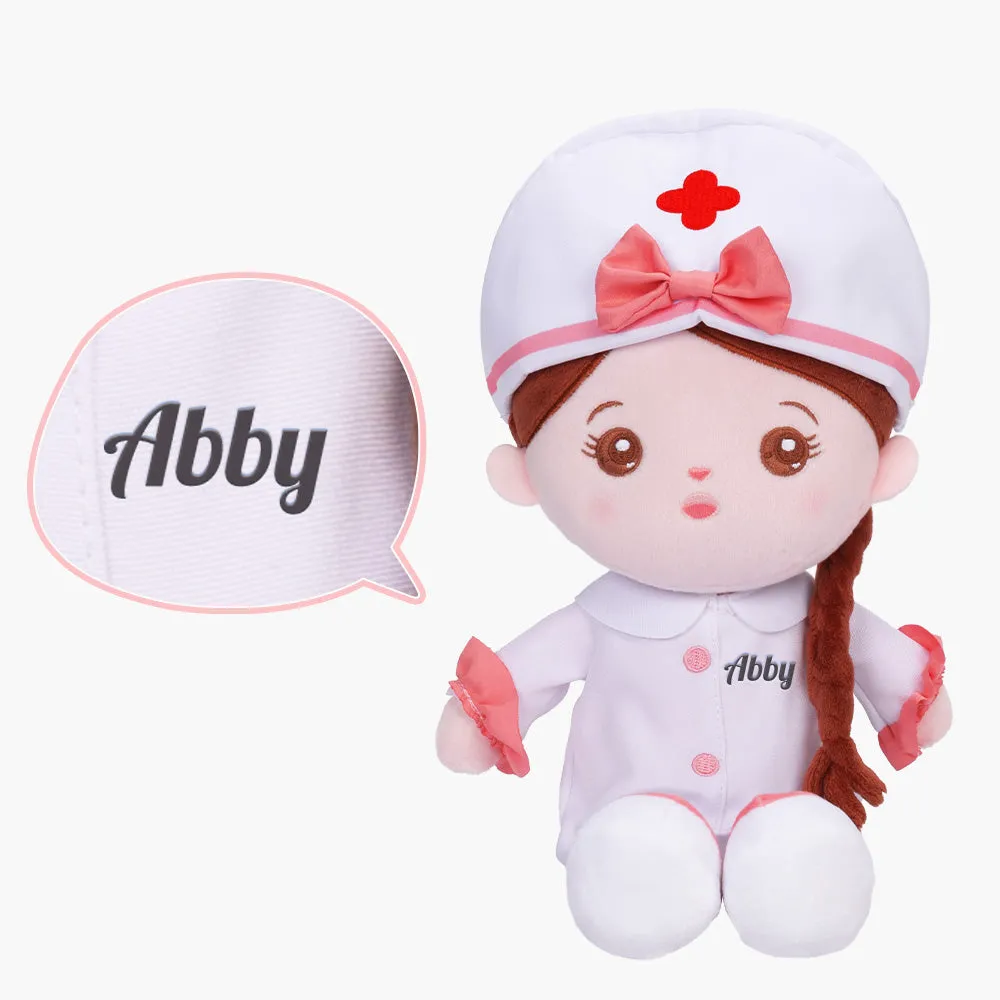 Personalized Nurse Girl Doll   Backpack