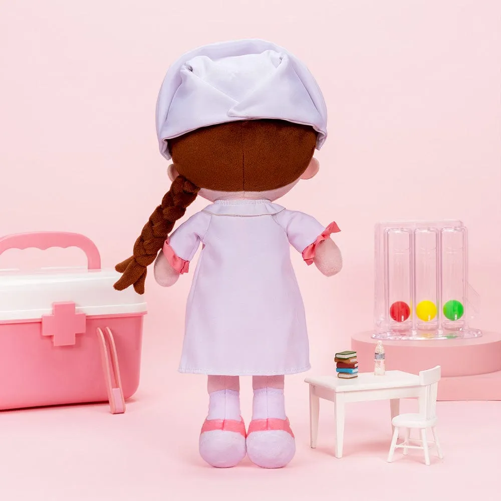 Personalized Nurse Plush Baby Girl Doll