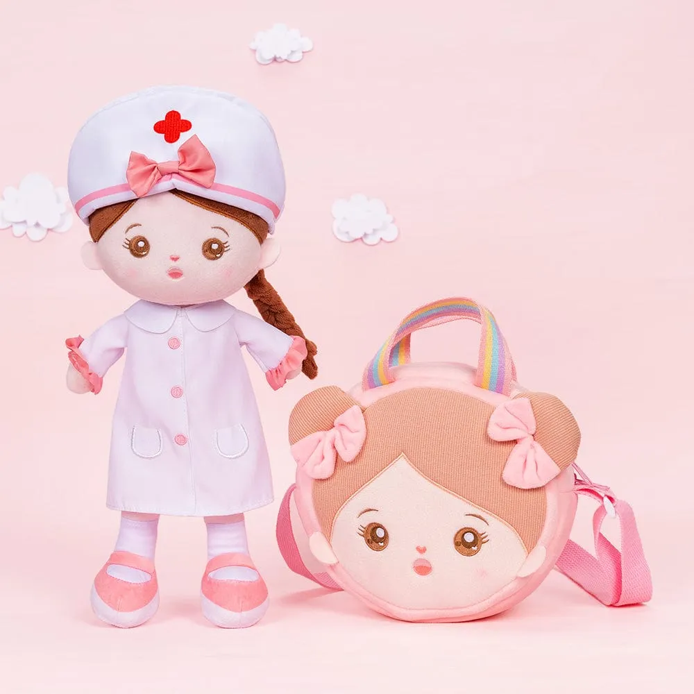 Personalized Nurse Plush Baby Girl Doll