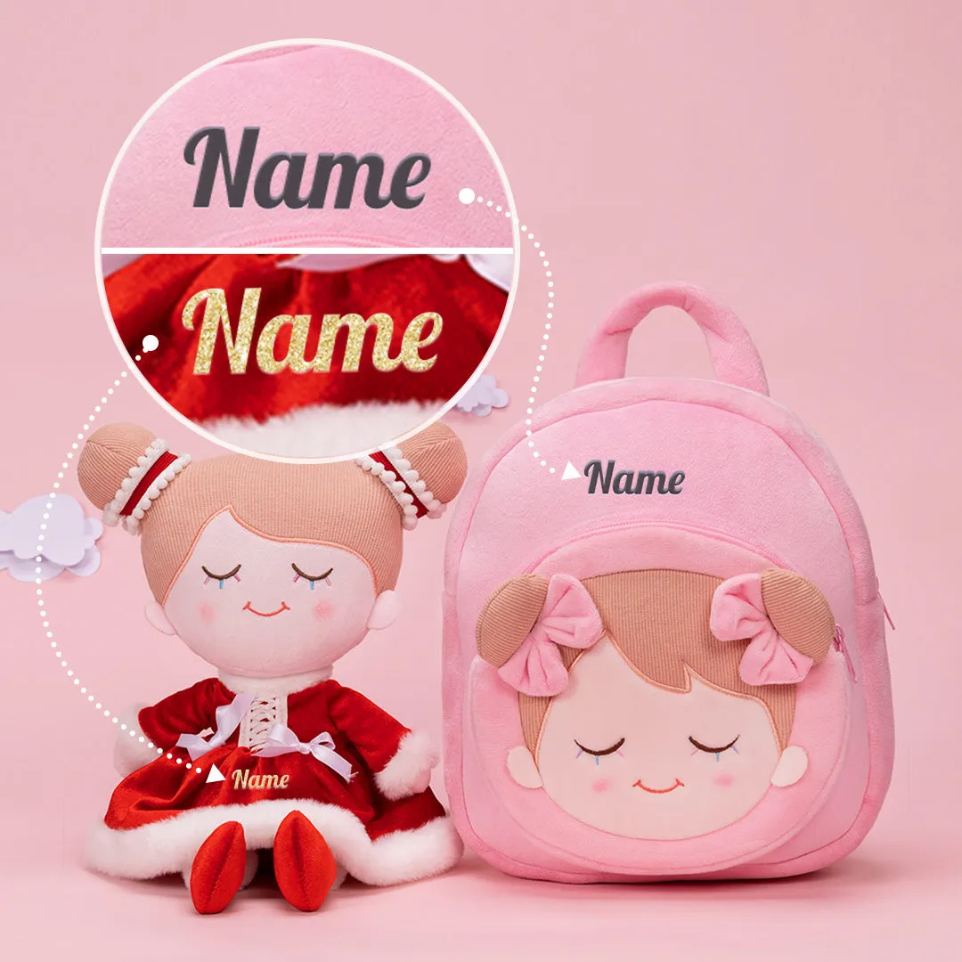 Personalized Red Plush Rag Baby Doll