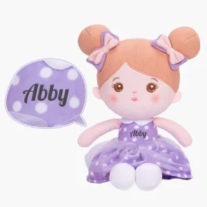 Personalized Sweet Girl Purple Plush Doll