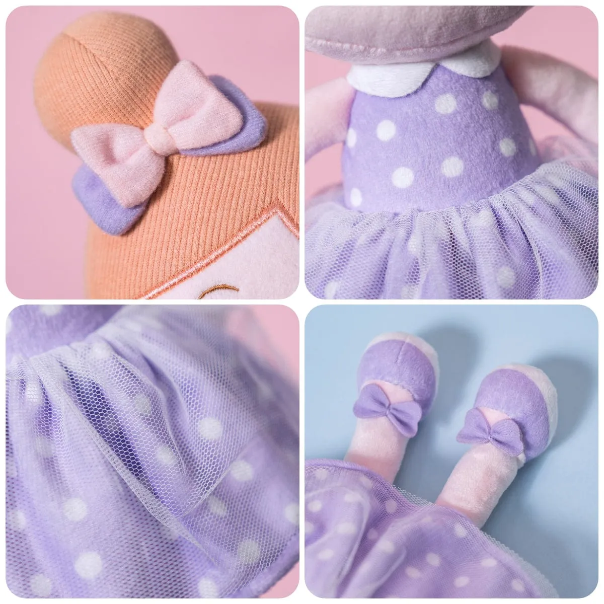 Personalized Sweet Girl Purple Plush Doll