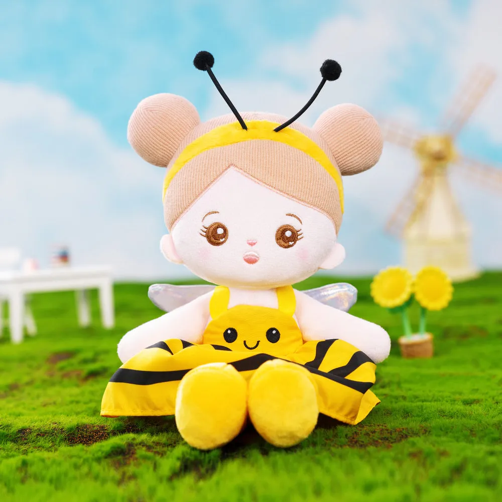 Personalized Yellow Bee Plush Baby Girl Doll