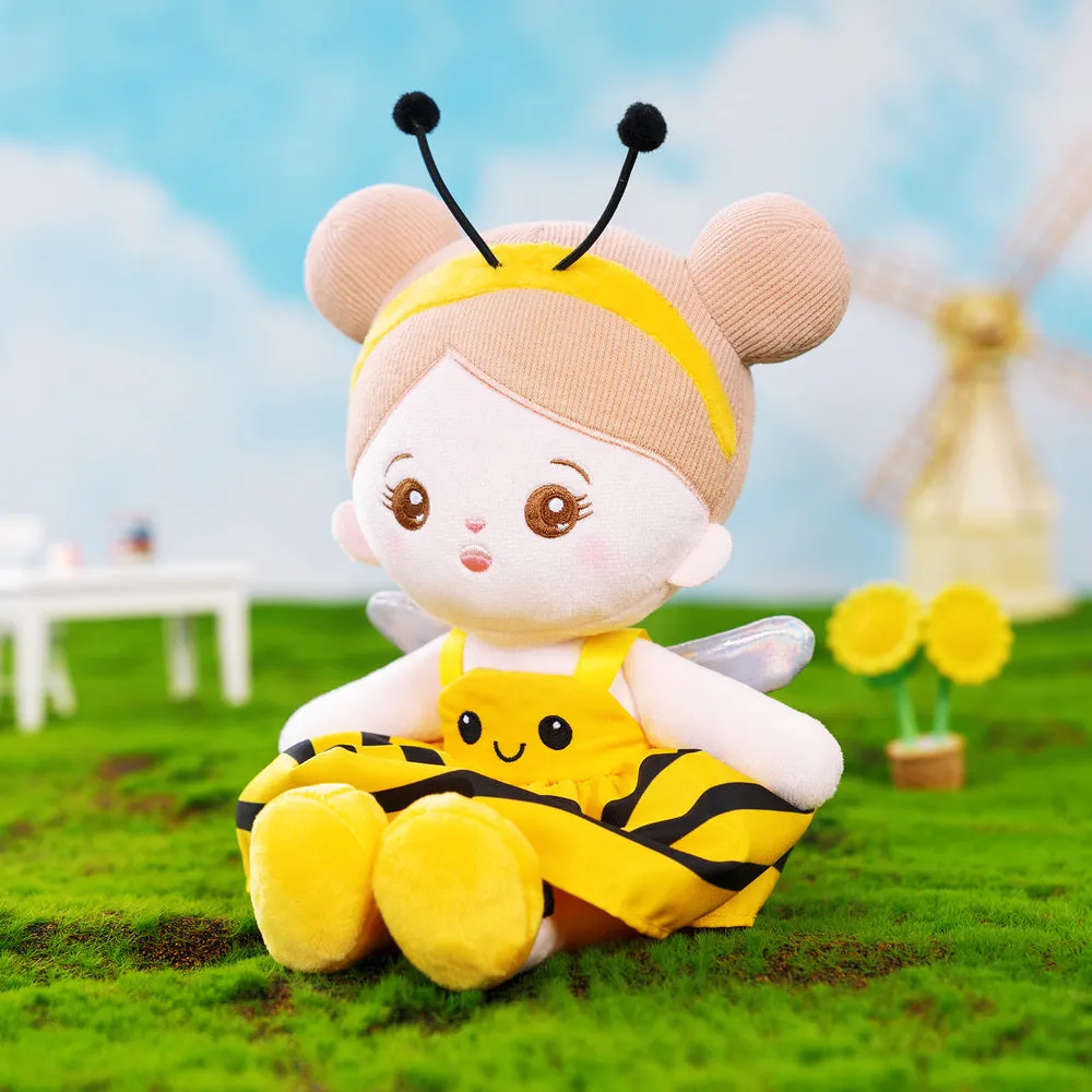 Personalized Yellow Bee Plush Baby Girl Doll