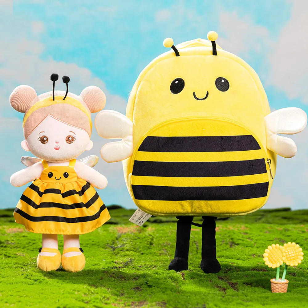 Personalized Yellow Bee Plush Baby Girl Doll