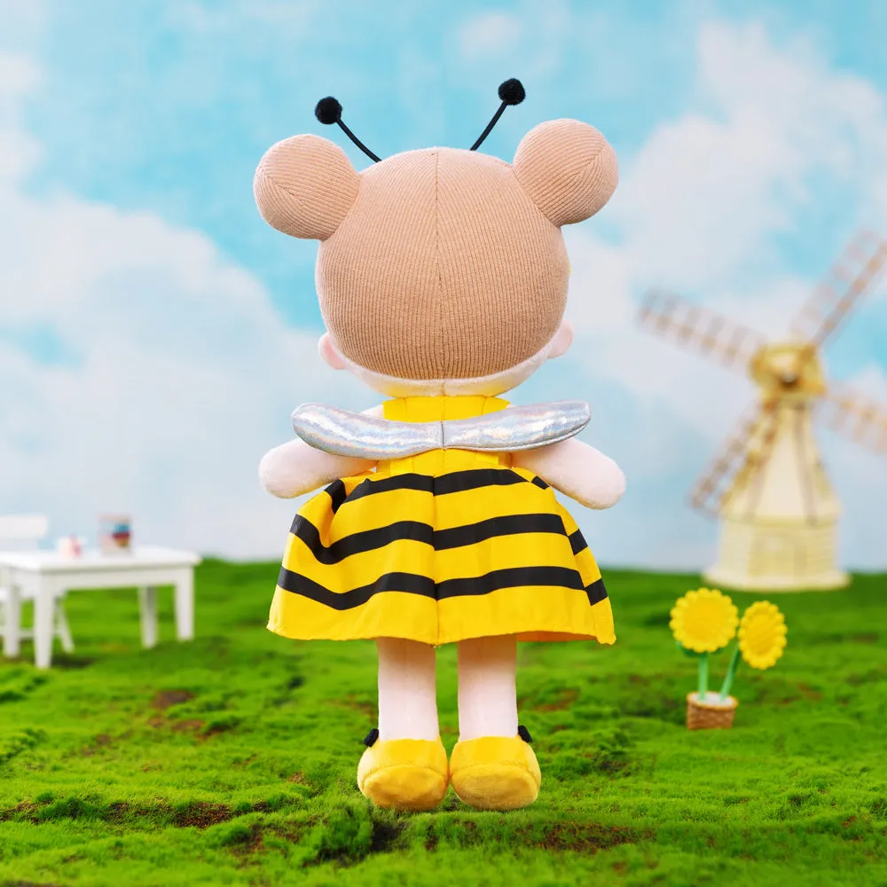 Personalized Yellow Bee Plush Baby Girl Doll