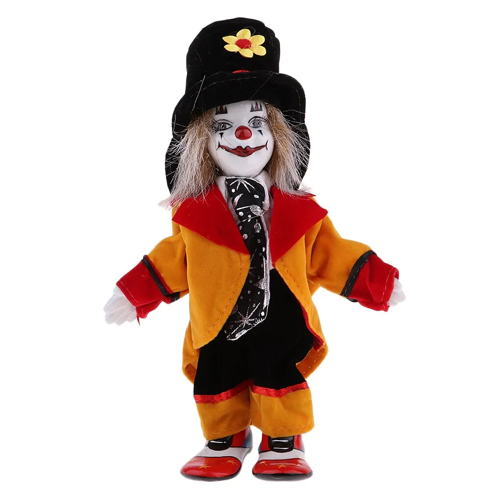 Porcelain Clown Doll for Kids Birthday Gifts Halloween Chirstmas Decor #2