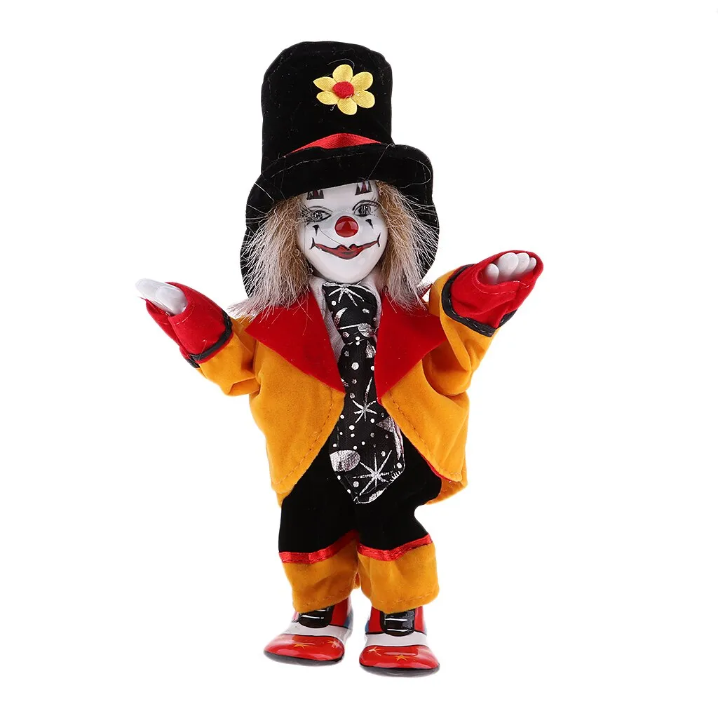 Porcelain Clown Doll for Kids Birthday Gifts Halloween Chirstmas Decor #2