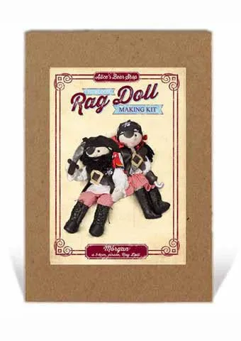 Rag Doll Making Kit - Morgan 54cm when made (includes Parrot, finger puppet kit)