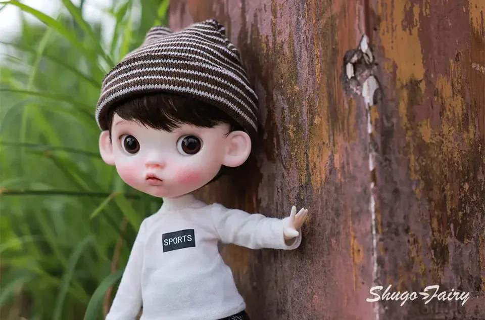 ShugaFairy 1/6 Sibyl BJD Doll – Cute Pout Face, Angry Expression, Teenage Jeans Style Ball Jointed Doll