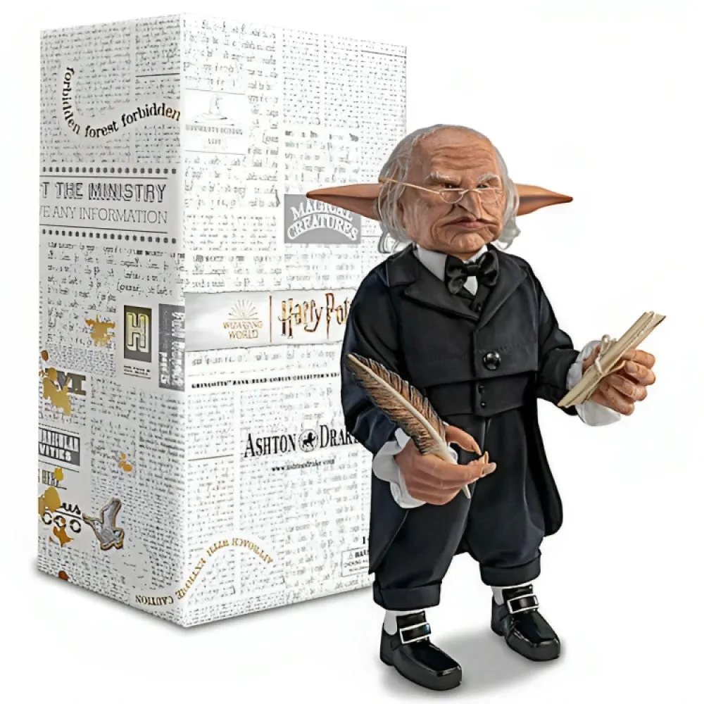 The Ashton-Drake Galleries Harry Potter Gringotts Bank Head Goblin Portrait Figure Hand-painted Vinyl Poseable 16.5-inches