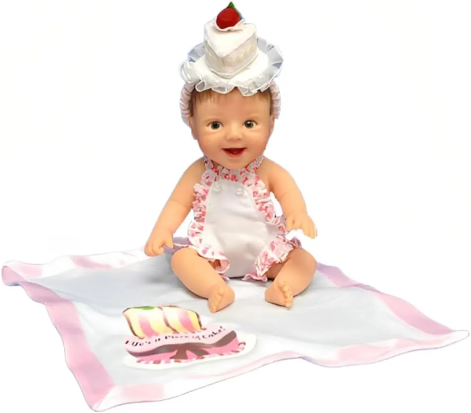 The Ashton-Drake Galleries Hats Off to You Baby Collection Issue #21: 'Life's a Piece of Cake' Baby Resin Doll with Blanket by Sherry Rawn 5.5-Inches