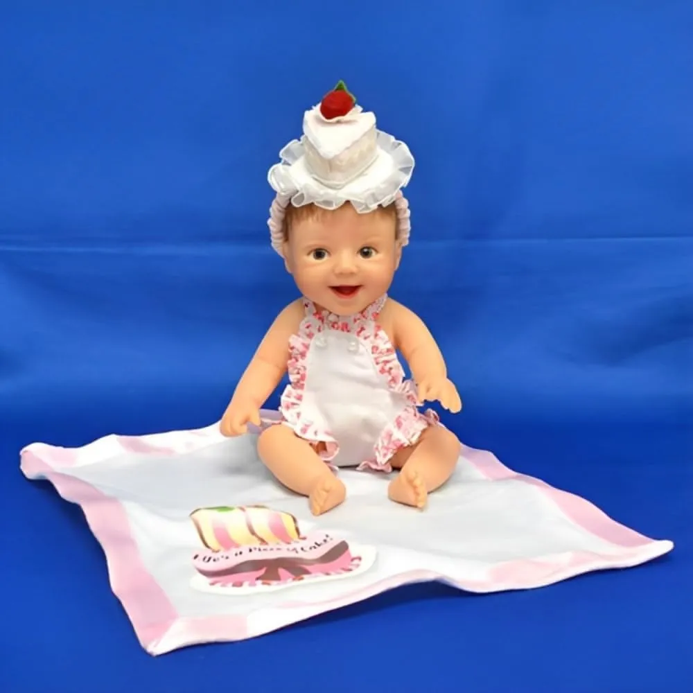 The Ashton-Drake Galleries Hats Off to You Baby Collection Issue #21: 'Life's a Piece of Cake' Baby Resin Doll with Blanket by Sherry Rawn 5.5-Inches