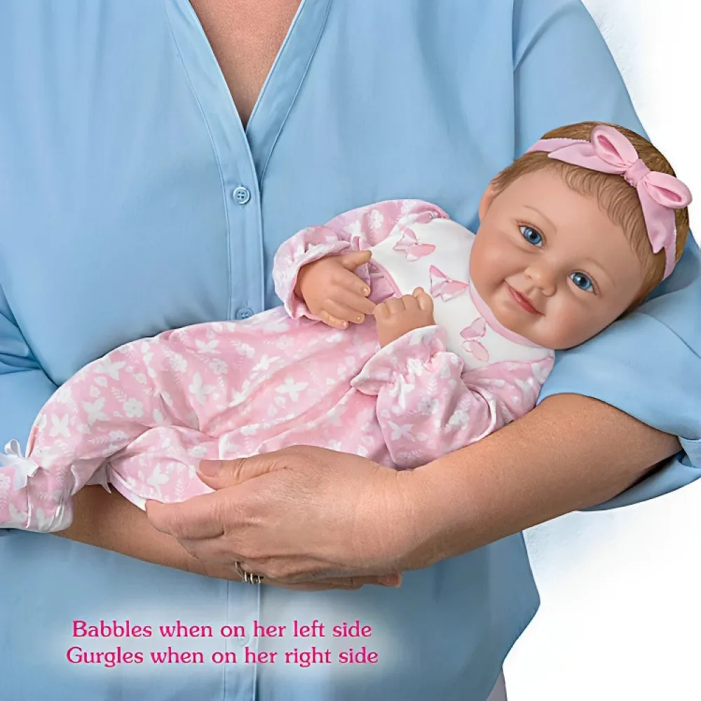 The Ashton-Drake Galleries Hold Me Hailey So Truly Real® Interactive Lifelike Baby Girl Doll Makes 5 Sweet Sounds Weighted Fully Poseable with Soft RealTouch® Vinyl Skin by Artist Ping Lau 18-Inches