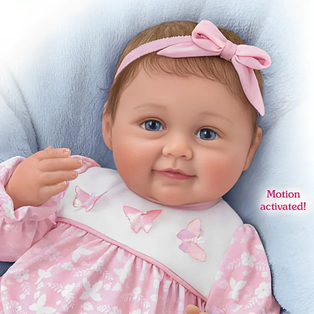 The Ashton-Drake Galleries Hold Me Hailey So Truly Real® Interactive Lifelike Baby Girl Doll Makes 5 Sweet Sounds Weighted Fully Poseable with Soft RealTouch® Vinyl Skin by Artist Ping Lau 18-Inches