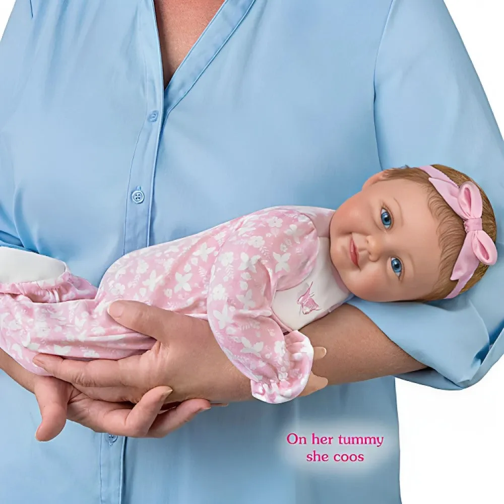 The Ashton-Drake Galleries Hold Me Hailey So Truly Real® Interactive Lifelike Baby Girl Doll Makes 5 Sweet Sounds Weighted Fully Poseable with Soft RealTouch® Vinyl Skin by Artist Ping Lau 18-Inches