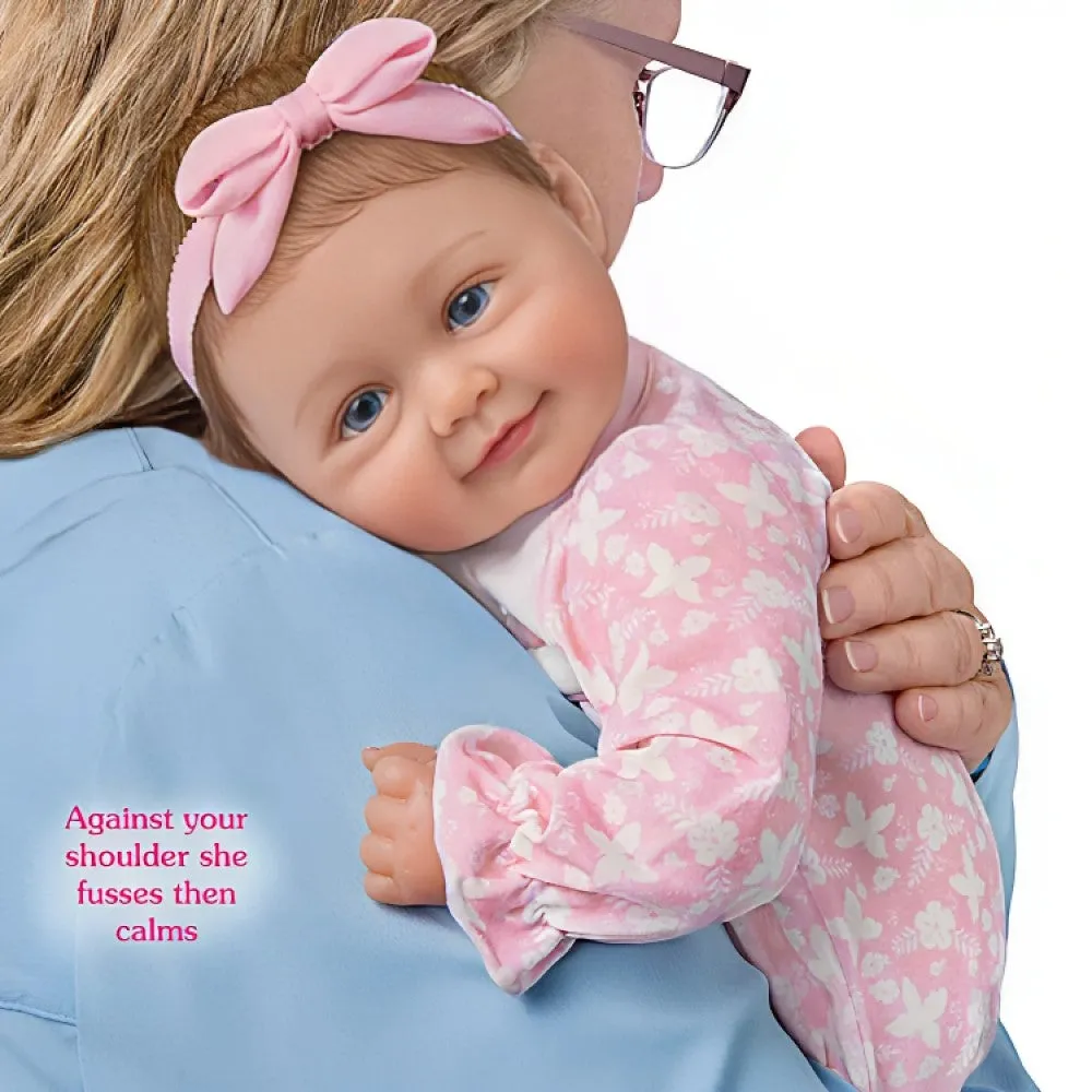 The Ashton-Drake Galleries Hold Me Hailey So Truly Real® Interactive Lifelike Baby Girl Doll Makes 5 Sweet Sounds Weighted Fully Poseable with Soft RealTouch® Vinyl Skin by Artist Ping Lau 18-Inches