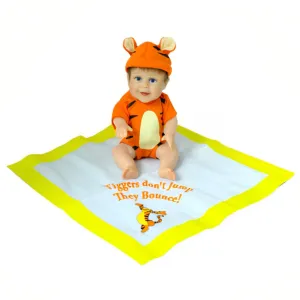 The Ashton-Drake Galleries Live Laugh and Love With Pooh Collection Issue #2: 'Tiggers Don't Jump They Bounce' Fully Sculpted Baby Doll with Tigger Hat, Diaper, and Blanket by Sherry Rawn 5-Inches