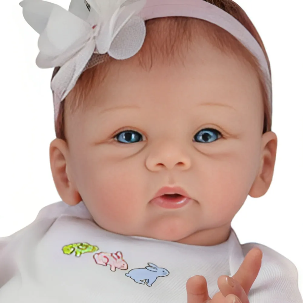 The Ashton-Drake Galleries Snuggle Bunny So Truly Real® Vinyl Baby Girl Doll Hand-Painted Features RealTouch® Skin Weighted and Adorable Bunny Outfit Precious Little Ones Collection Issue #2 by Master Doll Artist Tasha Edenholm 17-inches