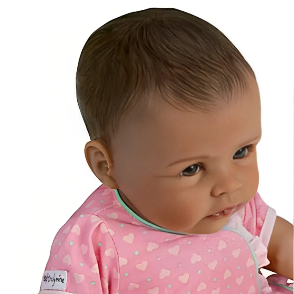 The Ashton - Drake Galleries So Truly Mine® Dolls For Girls Collection Issue #7: Black Hair Brown Eyes Dark Skin Baby Doll Handcrafted with RealTouch® Vinyl Skin and Hand-Painted Lifelike Features by Linda Murray 15-Inches