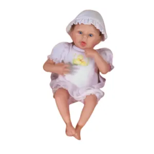 The Ashton-Drake Galleries So Truly Real® Tiny Aria Tiny Miracles Baby Collectible Doll Lifelike Breathing Baby Doll with RealTouch™ Vinyl Skin, Micro-Rooted Hair, and Ruffled White Outfit by Andrea Arcello 10-Inches