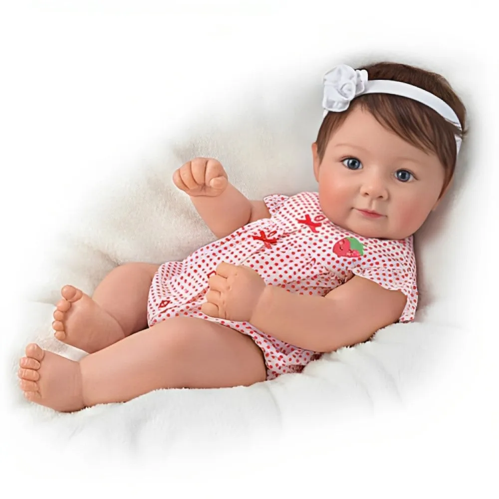 The Ashton-Drake Galleries Such A Doll Photo Contest Collection Issue #4: 'Ava Elise' Baby Doll Handcrafted Lifelike with RealTouch® Vinyl and Hand-Rooted Hair by Ping Lau 17-Inches