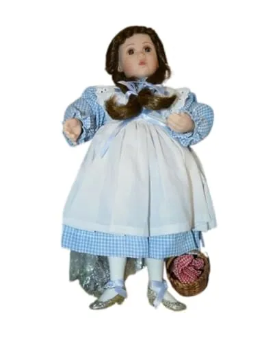 The Ashton-Drake Galleries Wizard of OZ Dorothy Porcelain Vintage Collectible Doll from 1994 A Beautiful Addition to Your Collection with Faithful Companion Toto 12-Inches