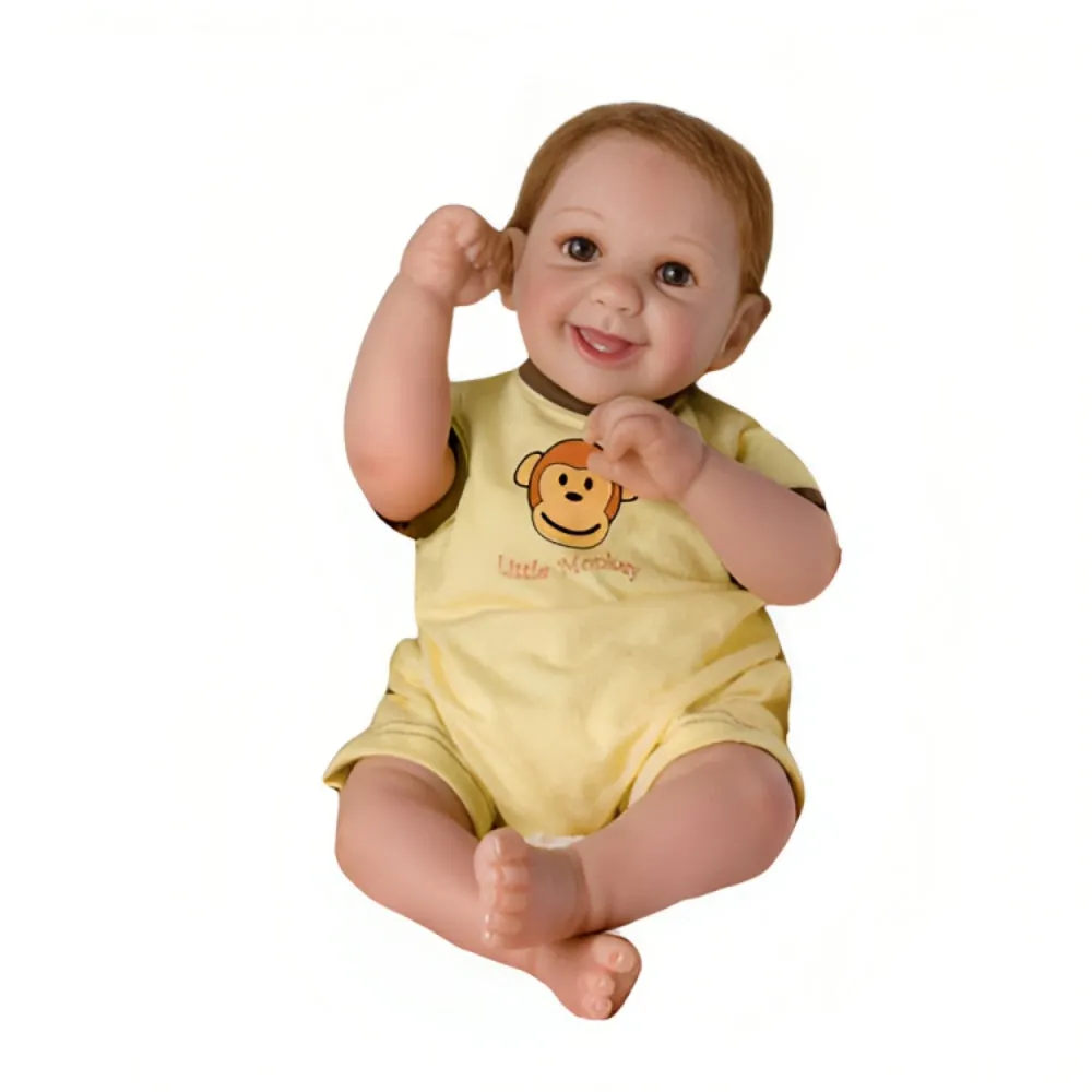 The Ashton-Drake Galleries You're My Cuite Patootie Collection Issue #4: 'Little Monke' Baby Doll So Truly Real® Lifelike Doll with RealTouch® Vinyl and Moveable Limbs by Cheryl Hill 18-Inches