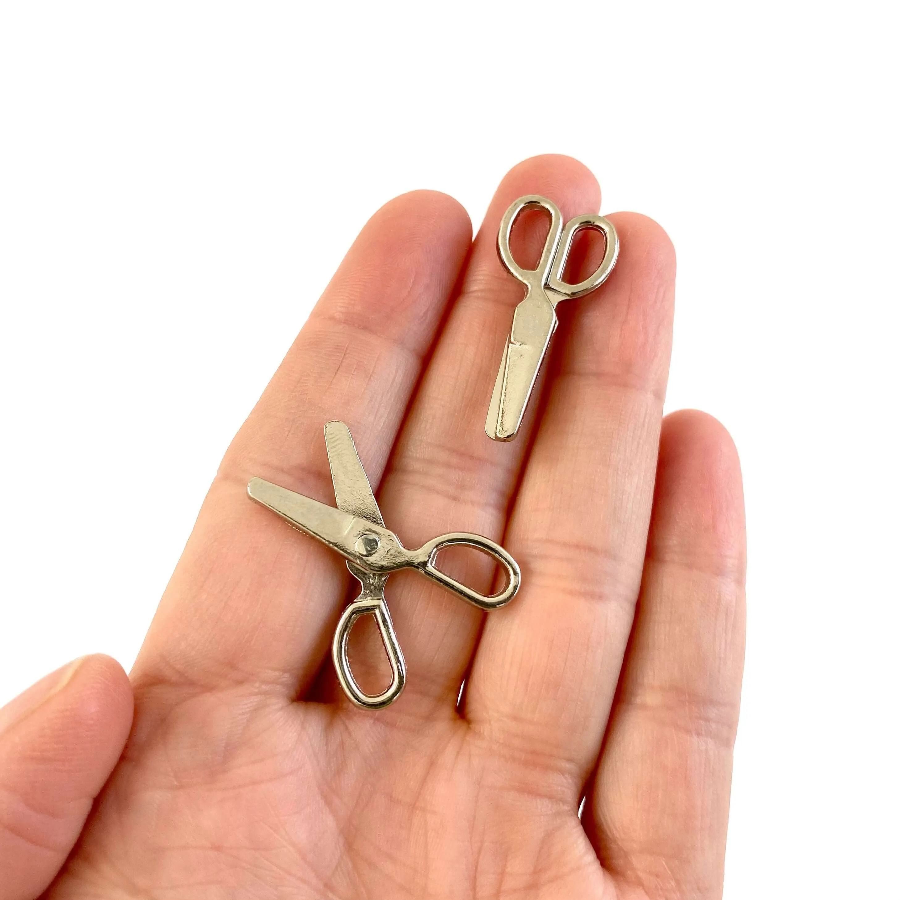 Tiny Metal Scissors 30mm hinged realistic Doll stationery