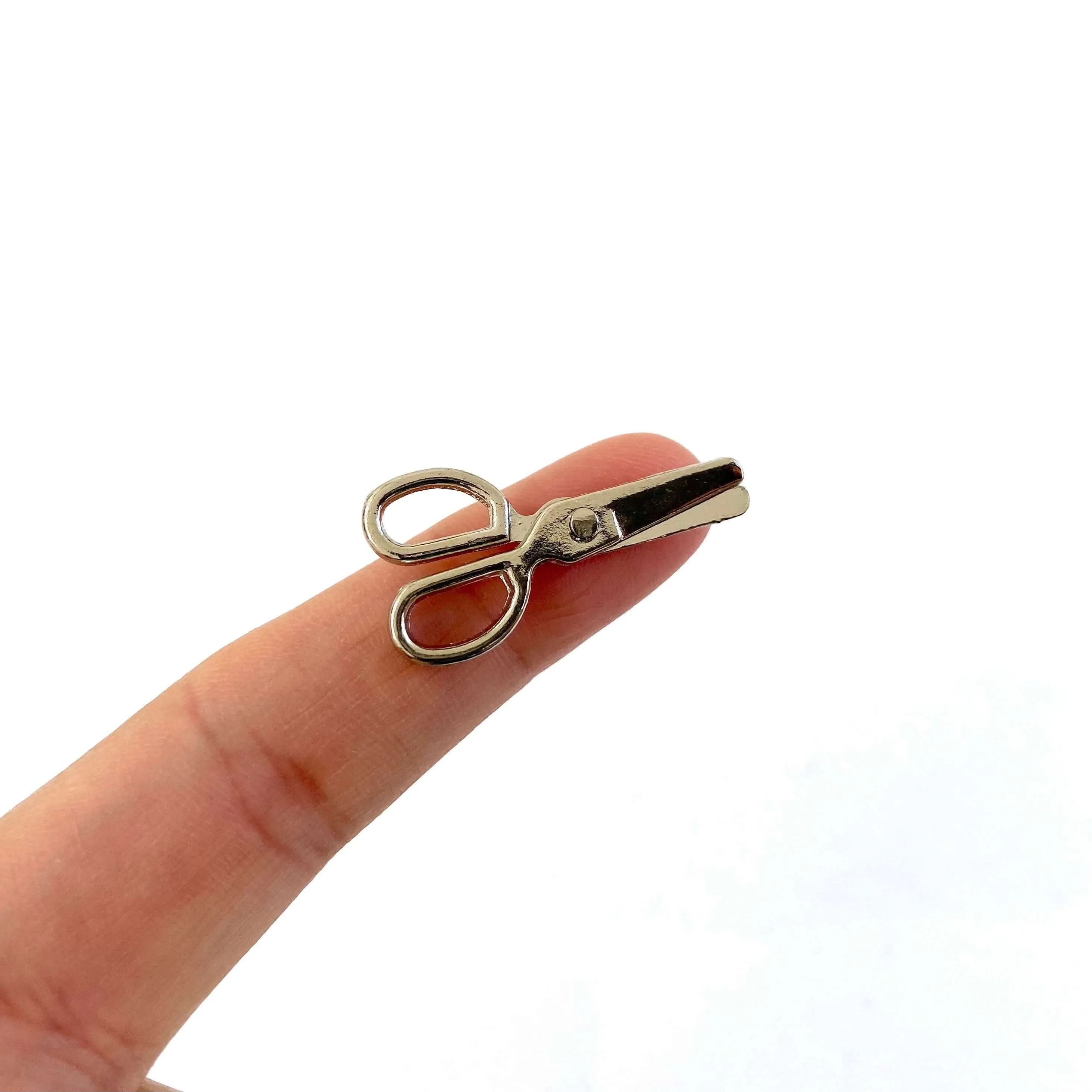 Tiny Metal Scissors 30mm hinged realistic Doll stationery