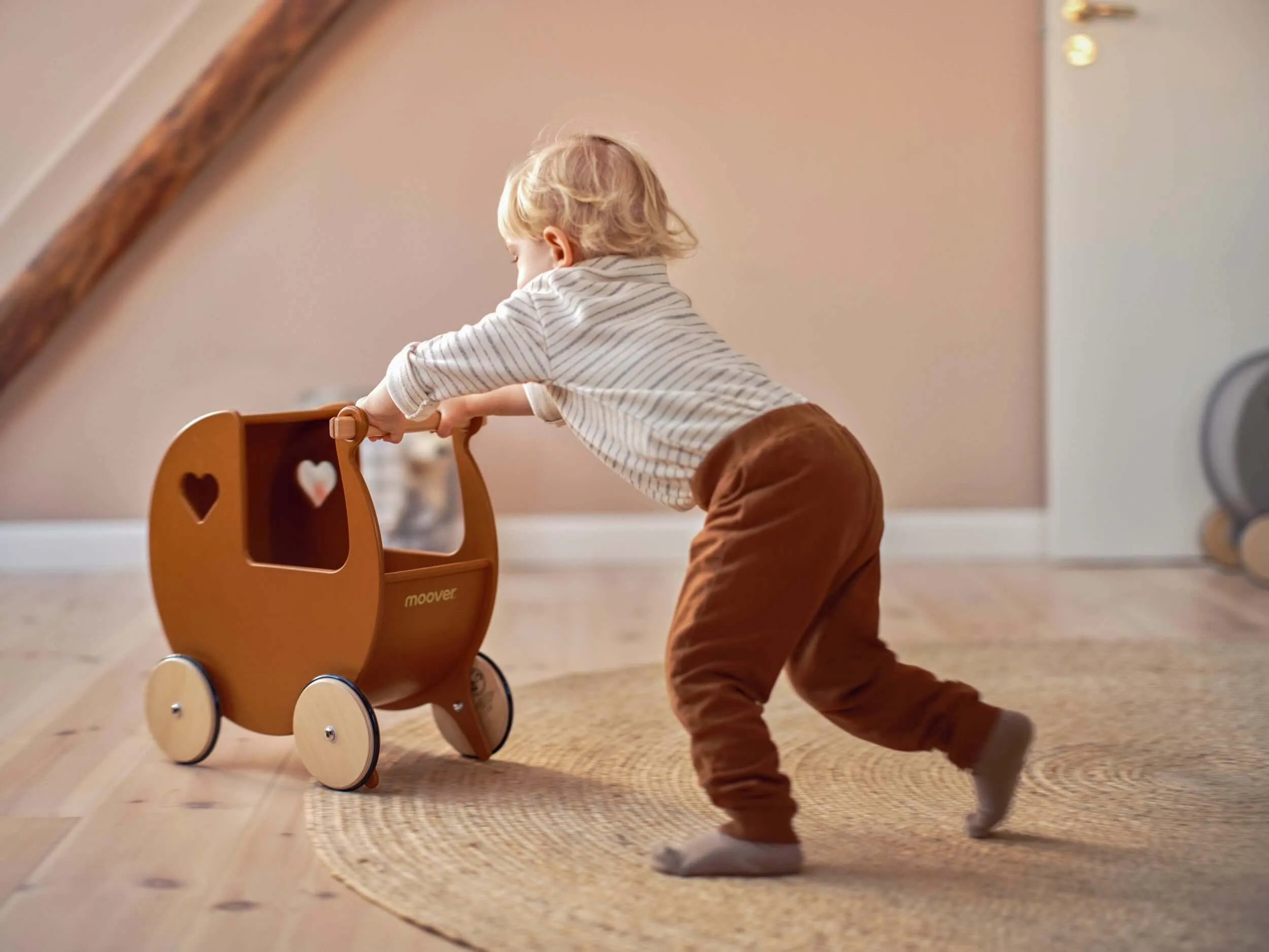 Traditional Doll Stroller Brown