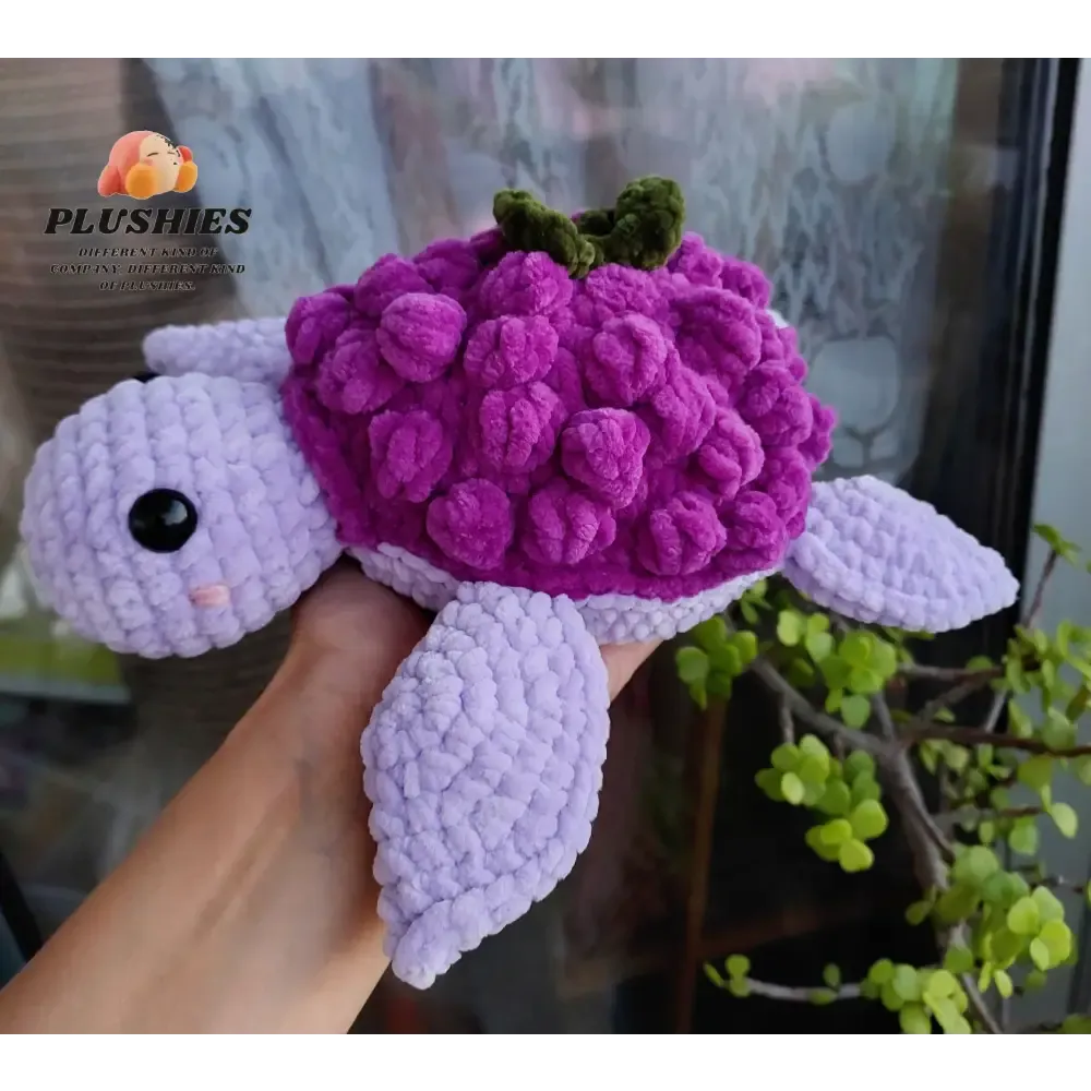 Turtle Grape Hand-Crocheted Plush Toy for Kids and Playtime