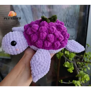 Turtle Grape Hand-Crocheted Plush Toy for Kids and Playtime