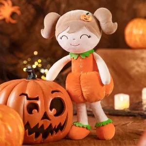 (US Only) Gloveleya 18-inch Halloween Toy Baby Girl Gifts Plush Pumpkin Doll Orange