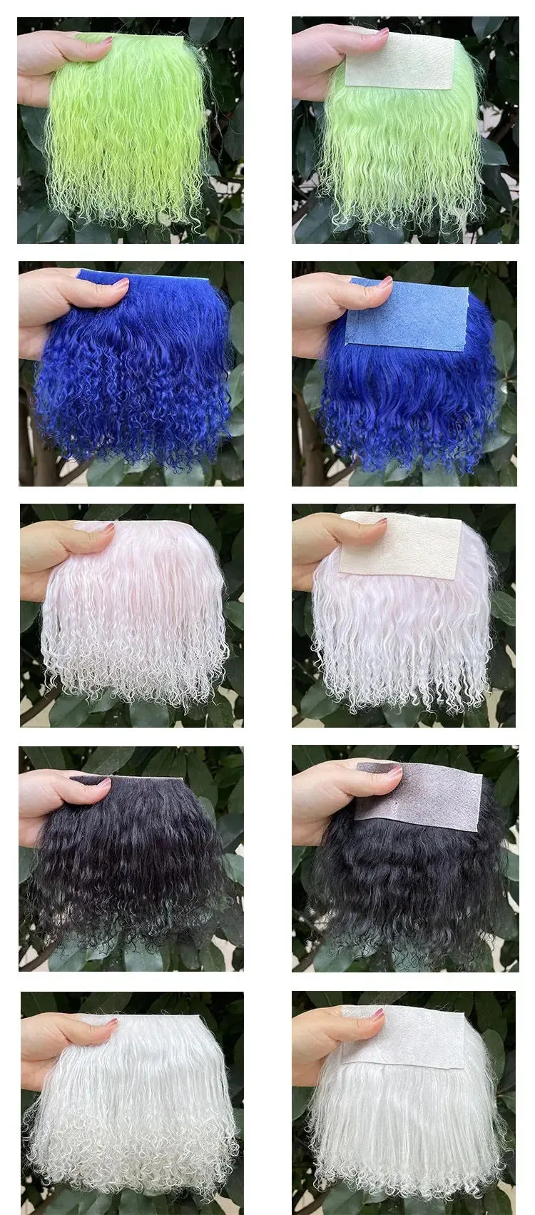 Wholesale Sheepskin Wool Mongolia Fur Fabric | Curly Hair for Toys & Dolls | Hair Extensions & Wigs for BJD, SD, Blyth Dolls