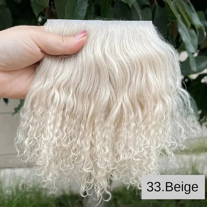 Wholesale Sheepskin Wool Mongolia Fur Fabric | Curly Hair for Toys & Dolls | Hair Extensions & Wigs for BJD, SD, Blyth Dolls