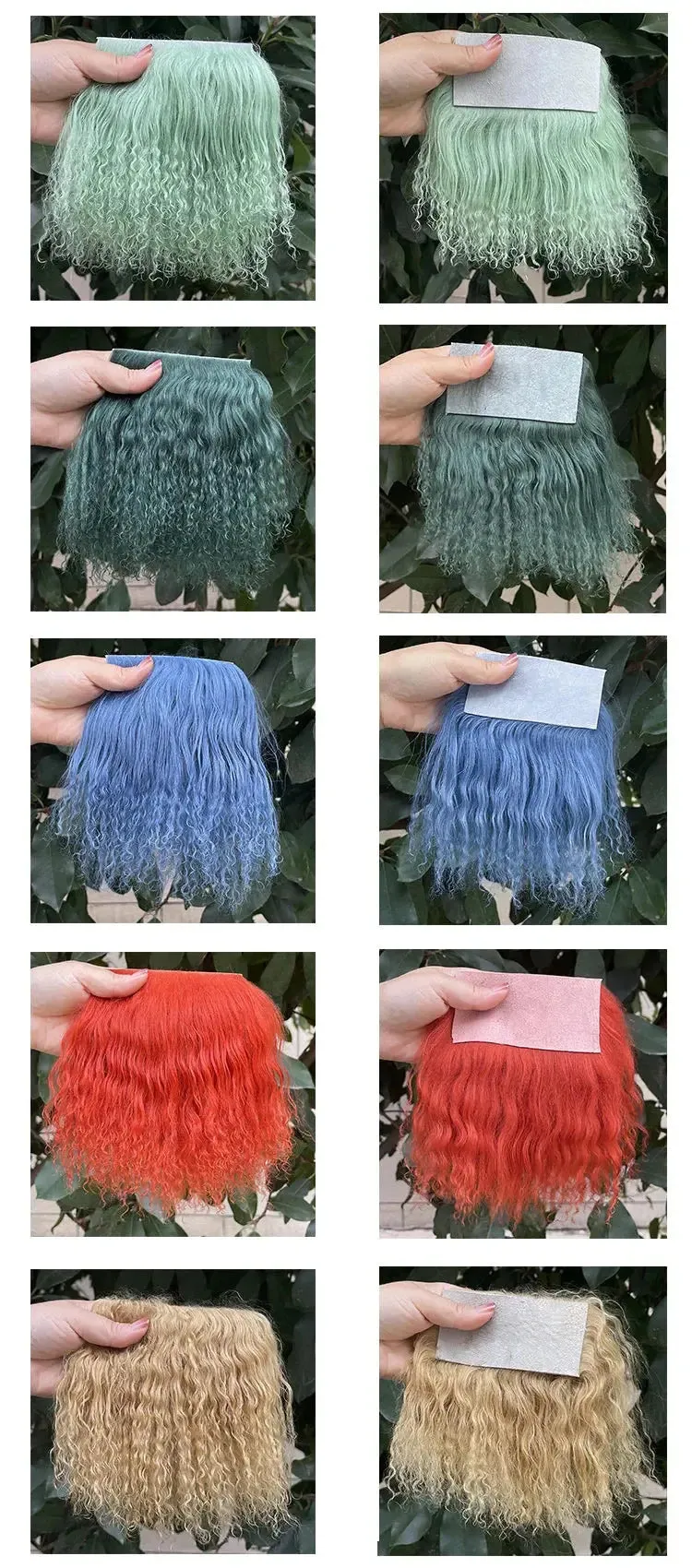 Wholesale Sheepskin Wool Mongolia Fur Fabric | Curly Hair for Toys & Dolls | Hair Extensions & Wigs for BJD, SD, Blyth Dolls