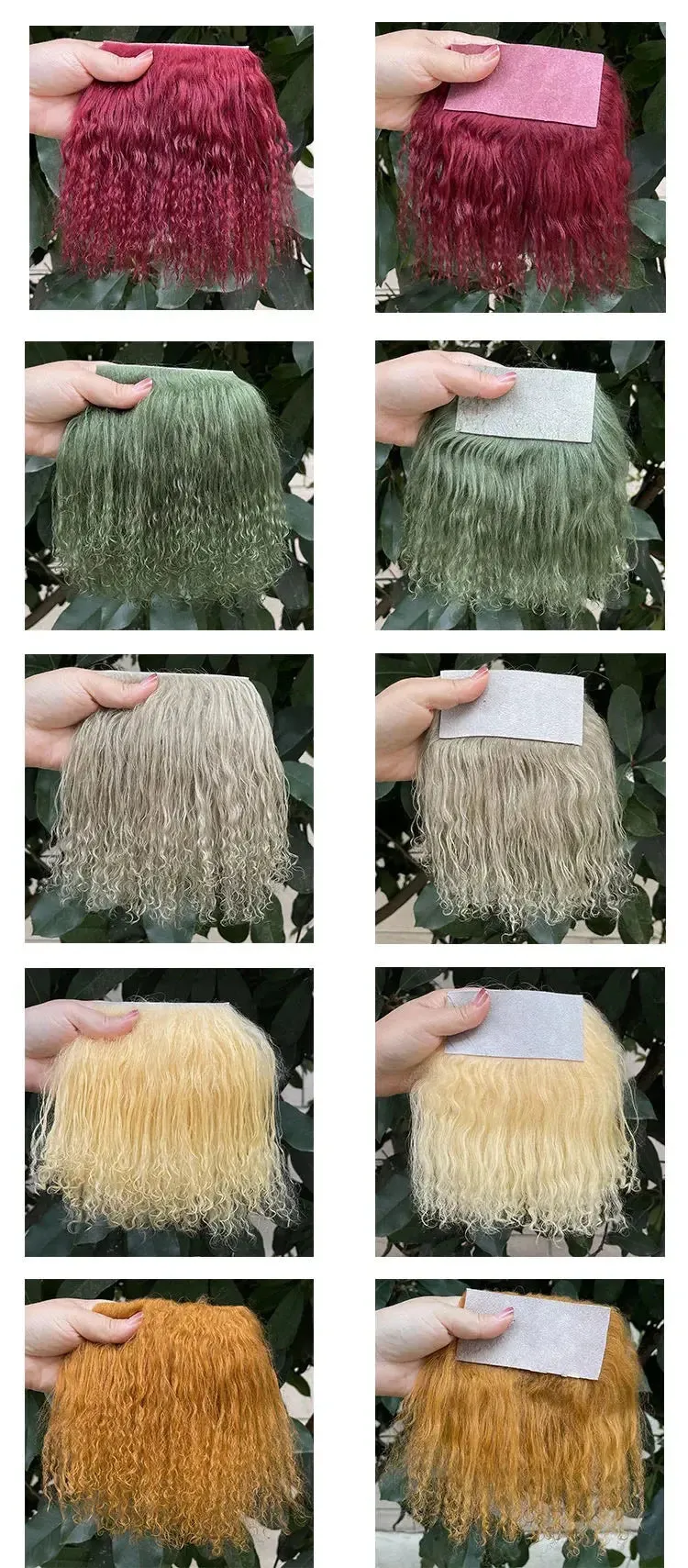 Wholesale Sheepskin Wool Mongolia Fur Fabric | Curly Hair for Toys & Dolls | Hair Extensions & Wigs for BJD, SD, Blyth Dolls