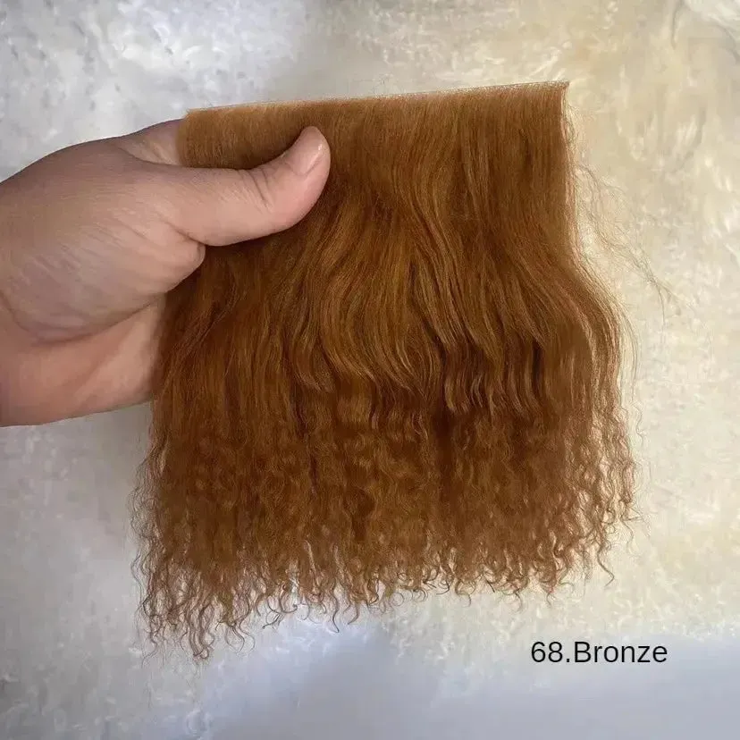 Wholesale Sheepskin Wool Mongolia Fur Fabric | Curly Hair for Toys & Dolls | Hair Extensions & Wigs for BJD, SD, Blyth Dolls