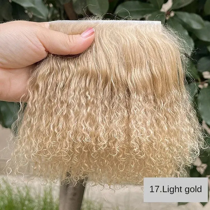 Wholesale Sheepskin Wool Mongolia Fur Fabric | Curly Hair for Toys & Dolls | Hair Extensions & Wigs for BJD, SD, Blyth Dolls