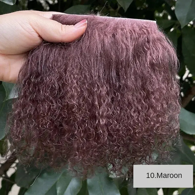 Wholesale Sheepskin Wool Mongolia Fur Fabric | Curly Hair for Toys & Dolls | Hair Extensions & Wigs for BJD, SD, Blyth Dolls