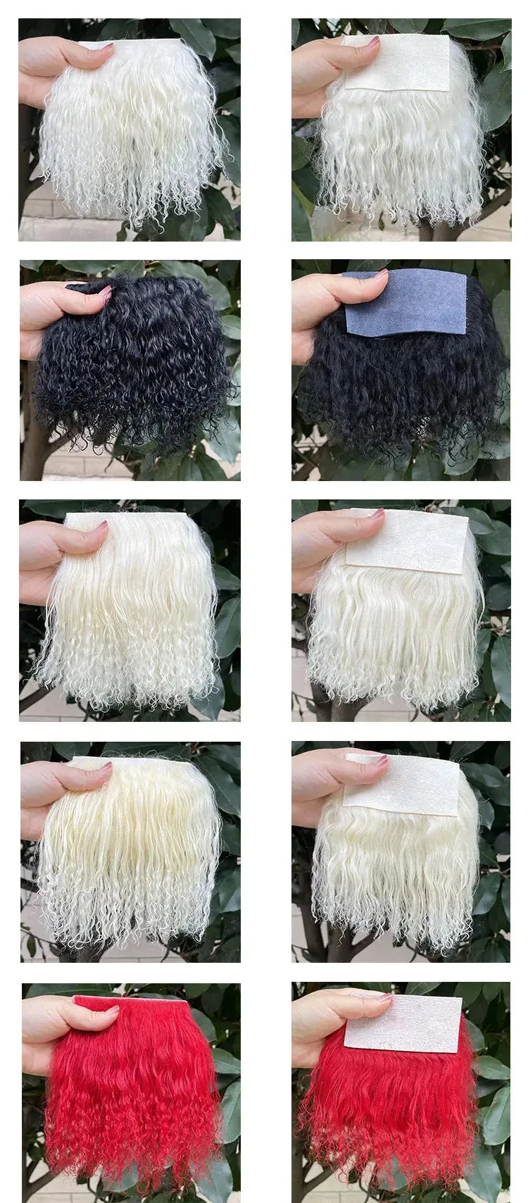 Wholesale Sheepskin Wool Mongolia Fur Fabric | Curly Hair for Toys & Dolls | Hair Extensions & Wigs for BJD, SD, Blyth Dolls