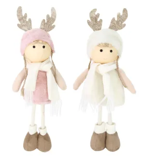 Winter Doll With Antlers 2 Asst (45cm)